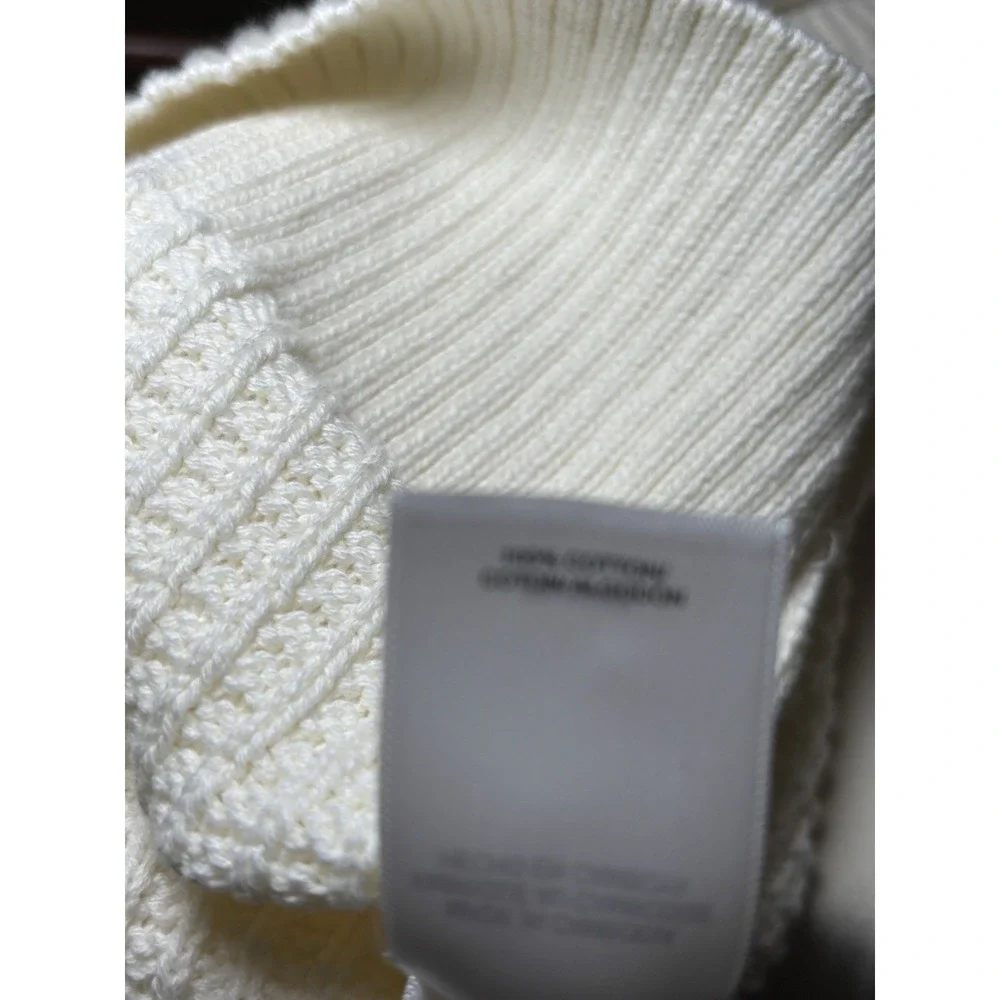 NWT Lucky Brand Women's Knit Sleeveless Sweater Pullover Size XL Cream Textured - Picture 5 of 7